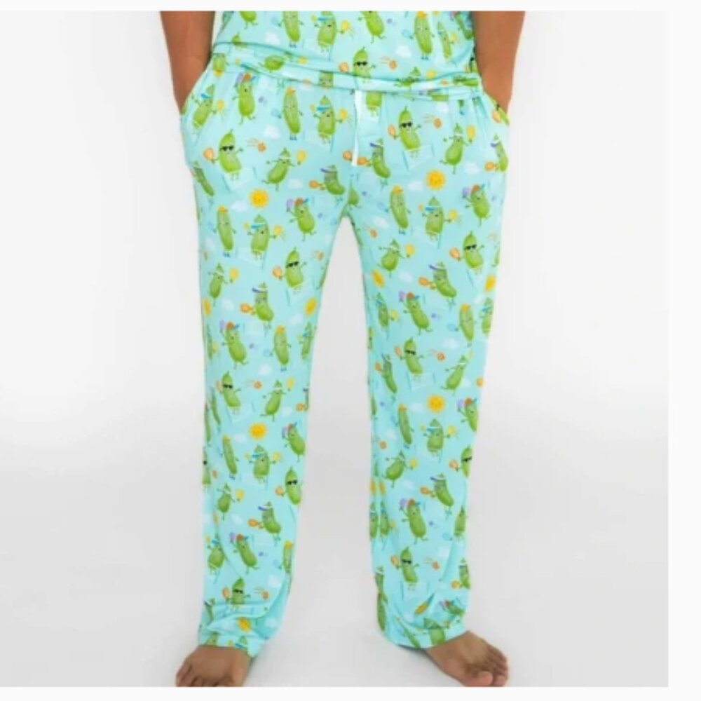 Little sleepies men’s large pickle power pajama pants bamboo pickleball